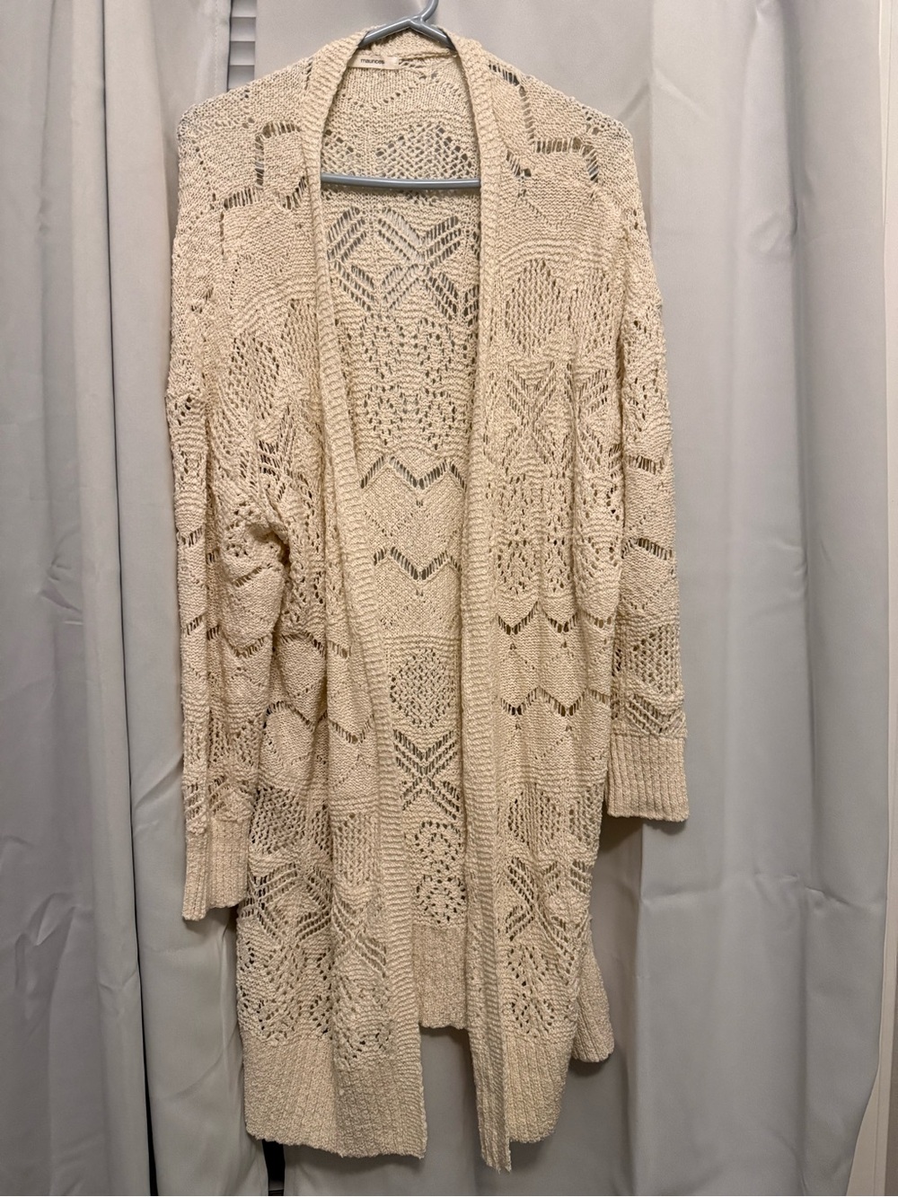 Maurice’s Open-Front Cream Knit Sweater Cardigan